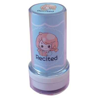 可爱小女孩英语教师评语印章