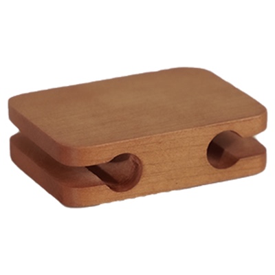 樱桃木免打孔电源插头埋线固定器实木数据线耳机收纳盒自粘分线器