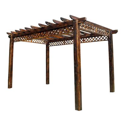 防腐木葡萄架庭院凉亭花架爬藤架