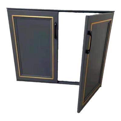 定制铝合金橱柜门免打孔带框门