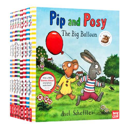 【赠送音频】皮普和波西绘本 Pip and Posy 8本套装 小小聪明豆系列英文原版绘本  幽默小故事 启蒙图画书Alex Scheffler