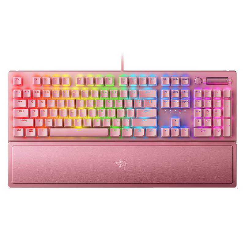 Razer雷蛇黑寡妇蜘蛛V3粉晶键盘