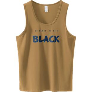 莫代尔白色背心男夏季健身冰丝凉感速干运动坎肩字母印花无袖吊带