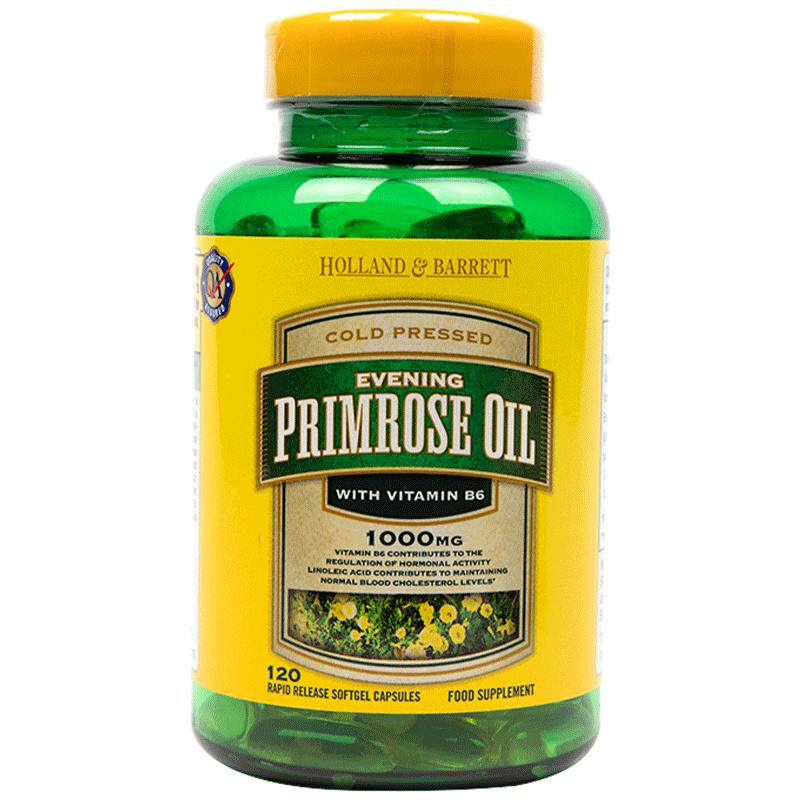 【自营】英国hb荷柏瑞月见草油维生素B6胶囊120粒女性卵巢缓解