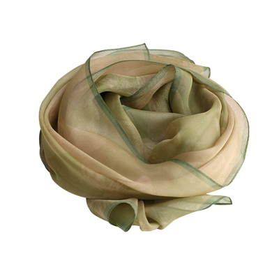 春秋薄款印花真丝长条丝巾披肩女