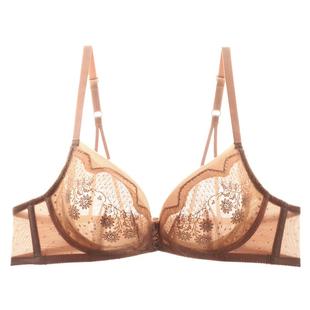 梧桐本色法式大胸显小文胸超薄单层性感蕾丝水晶杯内衣无痕BC内衣