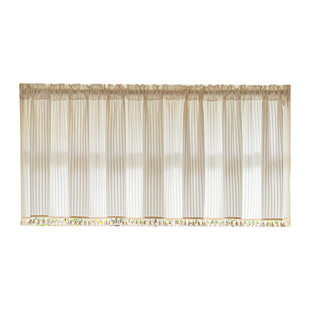 透光不透人窗纱法式复古厨房餐厅窗帘遮挡帘卧室飘窗阳台门帘纱帘