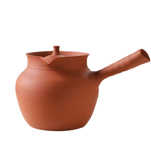 潮州手拉红泥砂铫一醉孟德煮茶壶侧把养生全手工大号茶锅围炉陶壶
