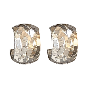 冷淡风银色碎冰冰C形耳环女欧美复古气质高级感耳钉2025金属耳饰