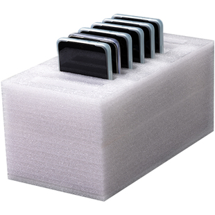 手机保护盒办公室便携收纳放置盒存放箱分格桌面珍珠棉手机收纳架