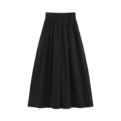 重磅塔克高腰九分阔腿裙裤