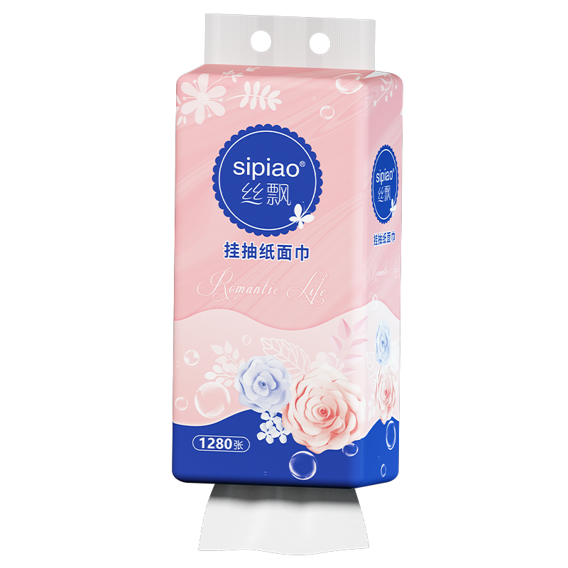 丝飘U品五层加大加厚悬挂式抽纸