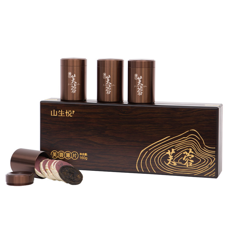 山生悦渠江薄片黑茶高端商务礼盒