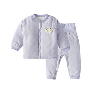 新生婴儿衣服冬装保暖外出服棉衣棉裤冬季小月龄宝宝夹棉分体套装