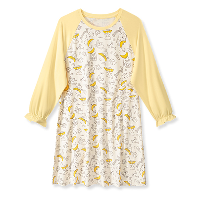 小魔树女童长袖睡裙棉莫家居服