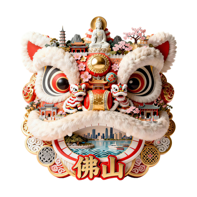 佛山醒狮文创冰箱贴国风旅游礼物