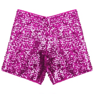性感亮片弹力修身舞台短裤女Sexy Sequin Shorts Party Club Wear