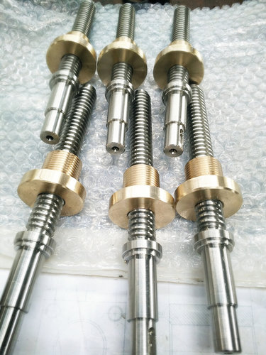 不锈钢梯形丝杆M16*2*4*8*16*32螺杆内外O牙铜螺母 左旋 右旋非标