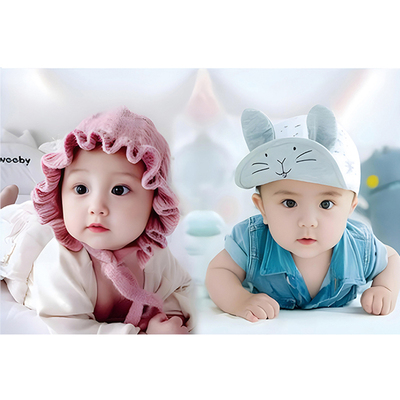 龙凤胎宝宝画报墙贴双胞海报照片