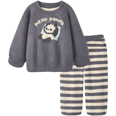 Pinksea半边绒睡衣男款新款冬季