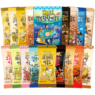 韩国进口汤姆农场蜂蜜黄油扁桃仁hbaf芭蜂坚果杏仁巴旦木混合零食
