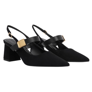 CHARLES&KEITH26春季新款CK1-61720210尖头高跟金属扣凉鞋高跟鞋