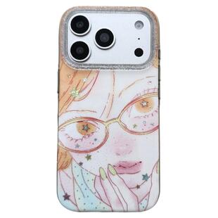 由里公园ins元气夏日高级感细闪星星动漫女孩17适用苹果18Pro手机壳iPhone18ProMax全包15新款16Promax保护套