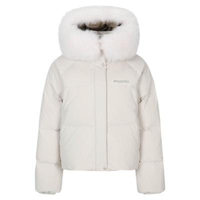 Discovery探索户外加厚短款鹅绒羽绒服毛领保暖面包服25冬新品