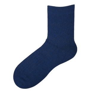 阪织屋男士中筒袜商务通勤运动休闲双针折线纹理坑条时尚舒适男袜