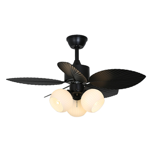 宸居新款复古吊扇灯餐厅高端客厅中古风扇灯家用房间卧室电风扇灯