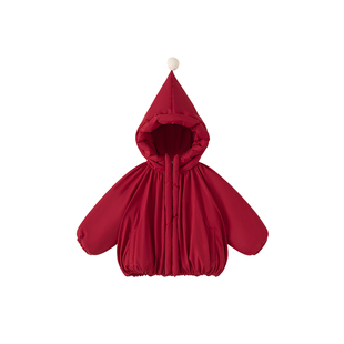 红色外套女童新年棉服儿童棉衣冬季新款棉袄宝宝过年衣服婴儿冬装