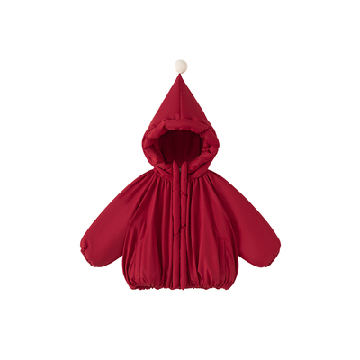 INSbobo儿童小毛球尖尖帽棉服