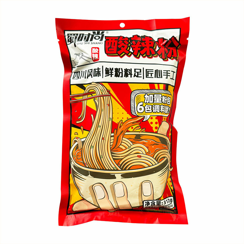 蜀时尚重庆酸辣粉带调料手工苕粉湿粉粗粉条冲泡速食商用囤货