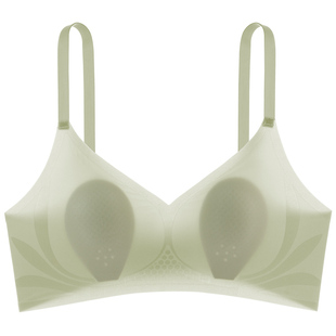 舒氧兔耳杯内衣女大胸显小防下垂文胸薄款新款显瘦无痕透气胸罩