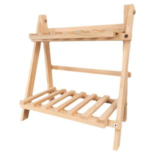 原木质环保多层折叠收纳架少女书桌简约置物架学生宿舍桌面整理架