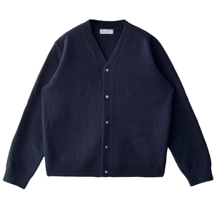 马克斯星球 柔软轻薄单排扣针织毛衣开衫外套男秋冬新款极简宽松