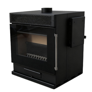 水暖型家用室内真火燃木煤炭采暖热对流室内观火壁炉带暖气片地暖