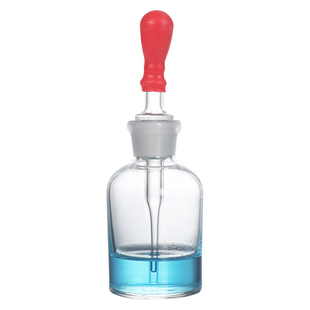 玻璃滴瓶 白色棕色30ml 60ml 125毫升 附乳胶头滴管精油酒精分装瓶小滴瓶化妆玻璃瓶红滴管化学实验室器材