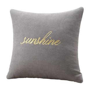 纯色麻绒沙发抱枕靠垫套客厅椅子腰靠床头大号靠背垫抱枕套不含芯