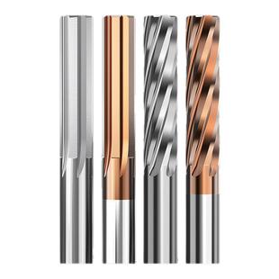 沪豪钨钢直槽铰刀加长硬质合金高精度机用螺旋绞刀乌钢直柄加长