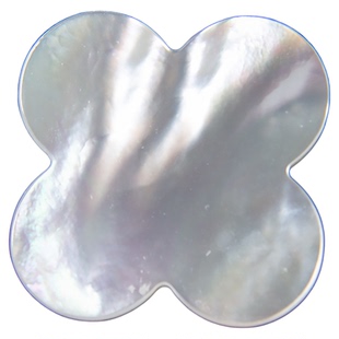 天然白贝母四叶草吊坠挂件手工DIY项链手链耳环配饰DIY配件材料