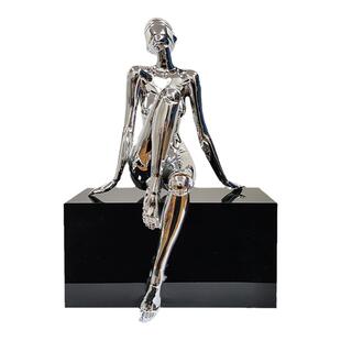 空山基机械姬女神雕塑电镀摆件潮玩轻奢高级感艺术软装家居礼物