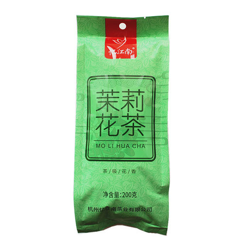 商超同款杭州忆江南茉莉花茶袋装200克一级清香茉莉花绿茶茶叶