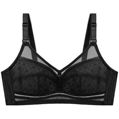 夏季薄款大胸显小收副乳文胸内衣