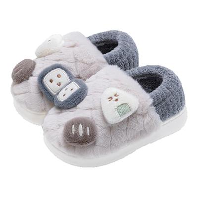 棉拖鞋男青少年2025新款冬季女童保暖室内家居儿童棉拖鞋包跟男童