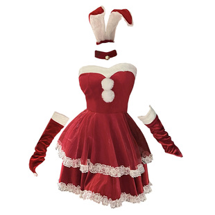 万圣节日派对兔子制服女仆套装cos兔女郎纯欲新年性感麋鹿圣诞装