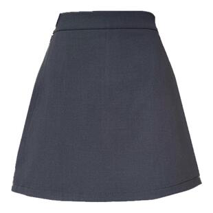 深灰色西装裤裙女高腰宽松A字阔腿裤大码设计感遮肚口袋短裤ins潮