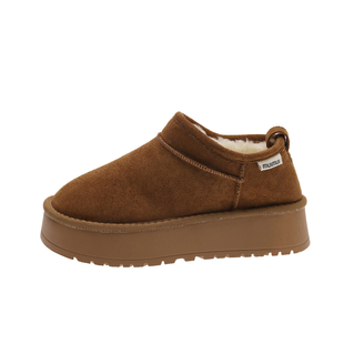 厚底加绒勃肯雪地靴女款2025新款冬季女鞋子防水防滑保暖面包棉鞋