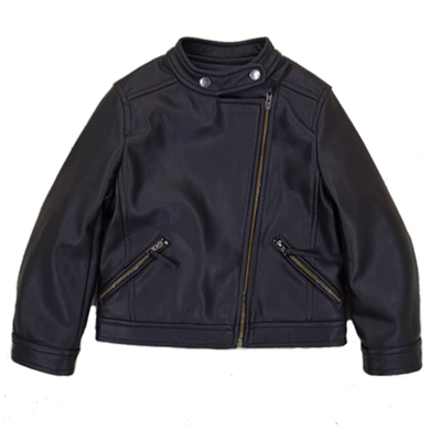 儿童皮衣pu皮夹克走秀外套春装