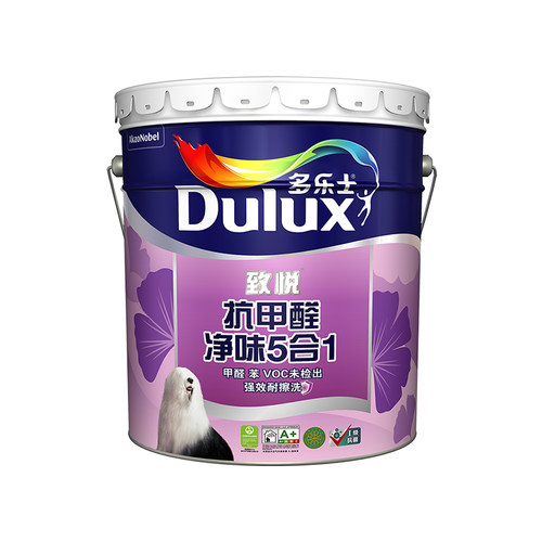 多乐士乳胶漆抗甲醛家用抗菌净味五合一油漆涂料室内墙漆自刷面漆